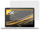 Panzerfolie atFoliX kompatibel mit Google Chromebook Flip C302CA ASUS, entspiegelnde und stoßdämpfende FX (2X)