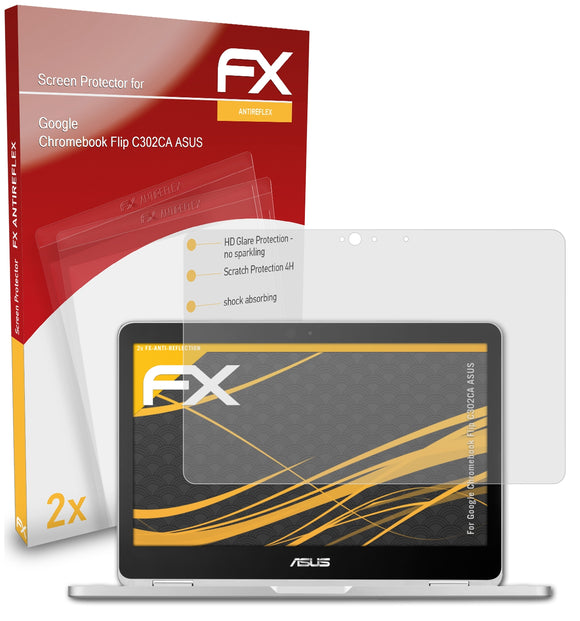 atFoliX FX-Antireflex Displayschutzfolie für Google Chromebook Flip C302CA (ASUS)