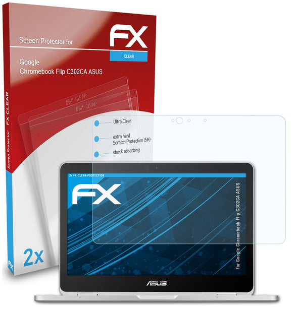 atFoliX FX-Clear Schutzfolie für Google Chromebook Flip C302CA (ASUS)