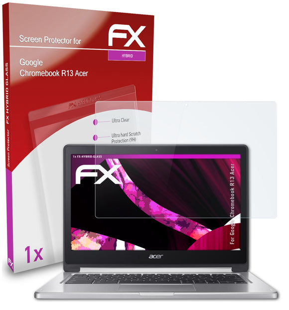 atFoliX FX-Hybrid-Glass Panzerglasfolie für Google Chromebook R13 (Acer)