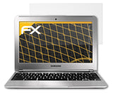 Panzerfolie atFoliX kompatibel mit Google Chromebook Series 3 (11.6 Inch) Samsung, entspiegelnde und stoßdämpfende FX (2X)