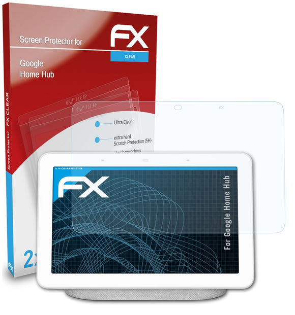 atFoliX FX-Clear Schutzfolie für Google Home Hub