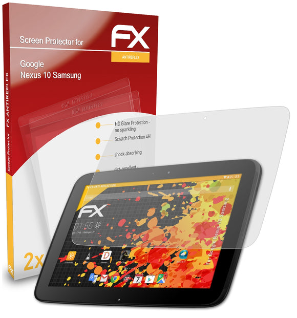 atFoliX FX-Antireflex Displayschutzfolie für Google Nexus 10 (Samsung)