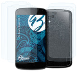 Schutzfolie Bruni kompatibel mit Google Nexus 4 LG, glasklare (2er Set)