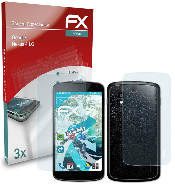 atFoliX FX-ActiFleX Displayschutzfolie für Google Nexus 4 (LG)