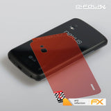 Panzerfolie atFoliX kompatibel mit Google Nexus 4 LG, entspiegelnde und stoßdämpfende FX (3er Set)