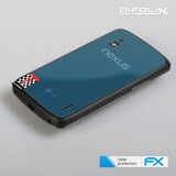 Schutzfolie atFoliX kompatibel mit Google Nexus 4 LG, ultraklare FX (3er Set)