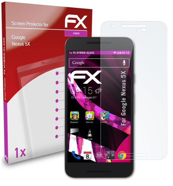 atFoliX FX-Hybrid-Glass Panzerglasfolie für Google Nexus 5X