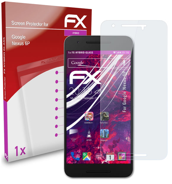 atFoliX FX-Hybrid-Glass Panzerglasfolie für Google Nexus 6P