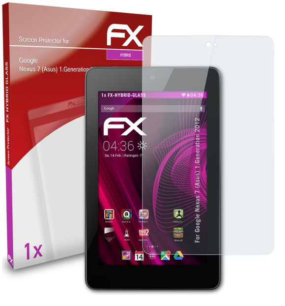 atFoliX FX-Hybrid-Glass Panzerglasfolie für Google Nexus 7 (Asus) (1.Generation 2012)