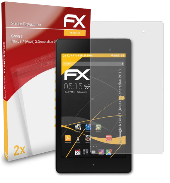 atFoliX FX-Antireflex Displayschutzfolie für Google Nexus 7 (Asus) (2.Generation 2013)
