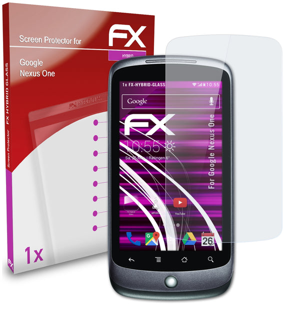 atFoliX FX-Hybrid-Glass Panzerglasfolie für Google Nexus One