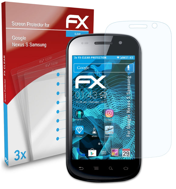 atFoliX FX-Clear Schutzfolie für Google Nexus S (Samsung)
