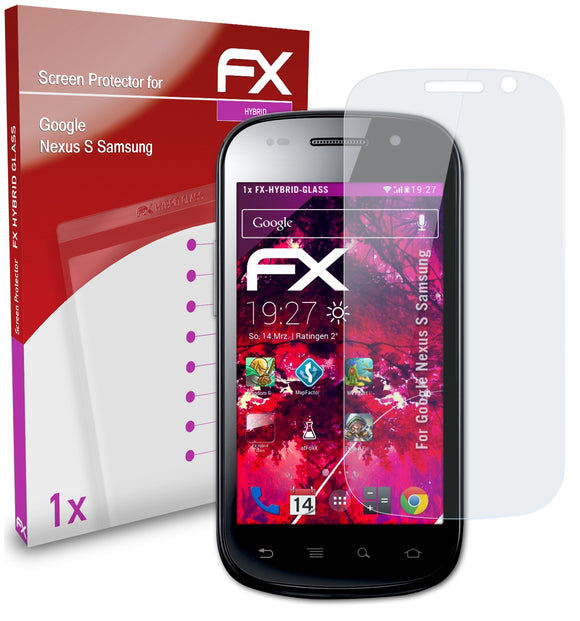 atFoliX FX-Hybrid-Glass Panzerglasfolie für Google Nexus S (Samsung)