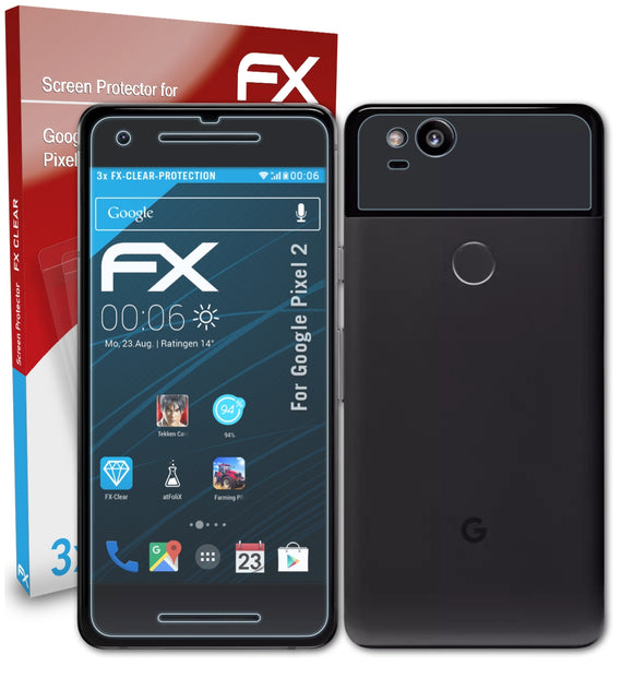 atFoliX FX-Clear Schutzfolie für Google Pixel 2