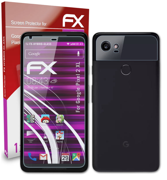 atFoliX FX-Hybrid-Glass Panzerglasfolie für Google Pixel 2 XL