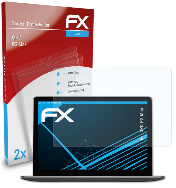 atFoliX FX-Clear Schutzfolie für GPD P2 Max