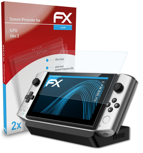 atFoliX FX-Clear Schutzfolie für GPD Win 3
