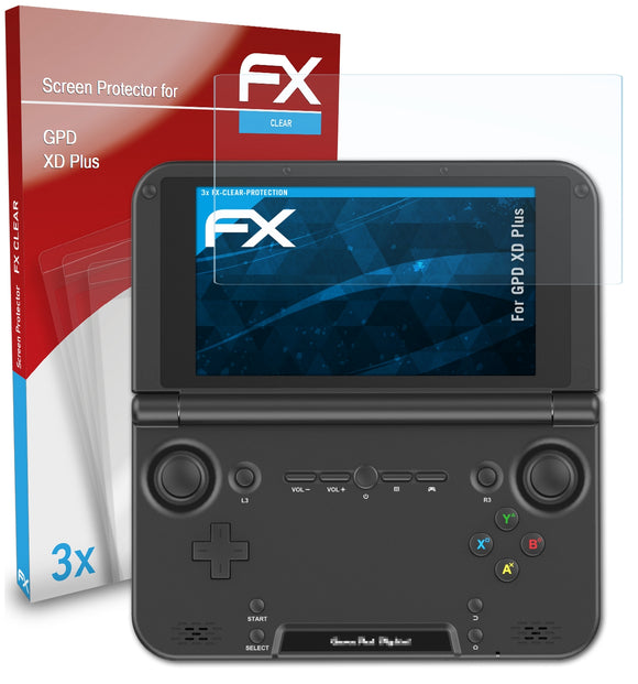 atFoliX FX-Clear Schutzfolie für GPD XD Plus