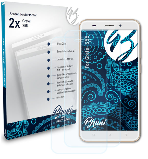 Bruni Basics-Clear Displayschutzfolie für Gretel S55