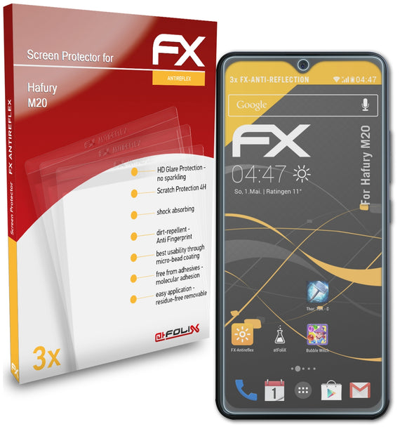 atFoliX FX-Antireflex Displayschutzfolie für Hafury M20