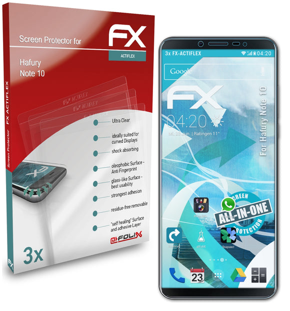 atFoliX FX-ActiFleX Displayschutzfolie für Hafury Note 10