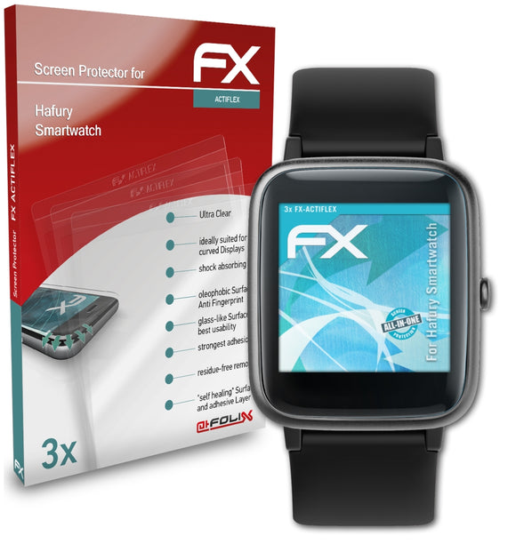 atFoliX FX-ActiFleX Displayschutzfolie für Hafury Smartwatch
