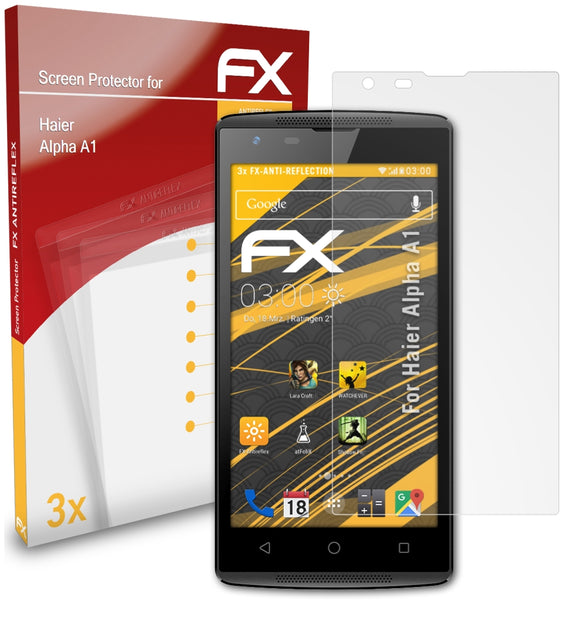 atFoliX FX-Antireflex Displayschutzfolie für Haier Alpha A1