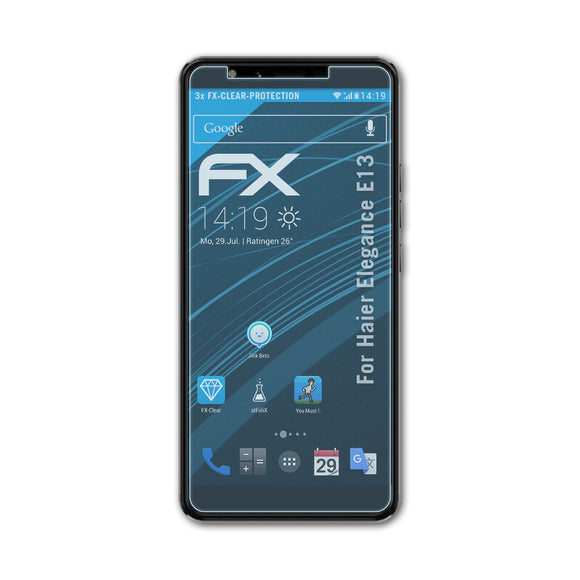 atFoliX FX-Clear Schutzfolie für Haier Elegance E13