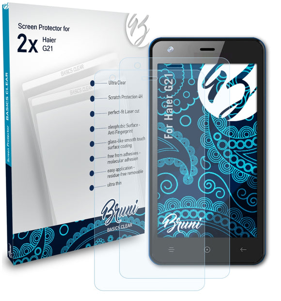 Bruni Basics-Clear Displayschutzfolie für Haier G21