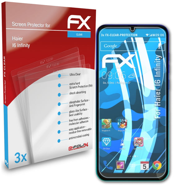 atFoliX FX-Clear Schutzfolie für Haier I6 Infinity