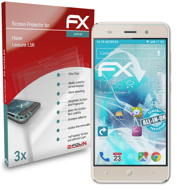 atFoliX FX-ActiFleX Displayschutzfolie für Haier Leisure L56