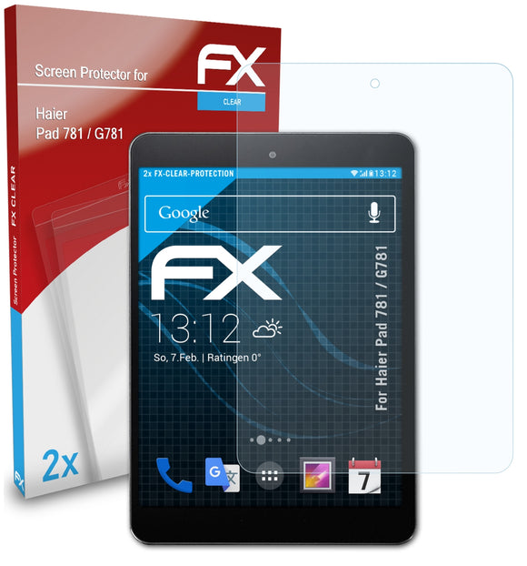 atFoliX FX-Clear Schutzfolie für Haier Pad 781 / G781