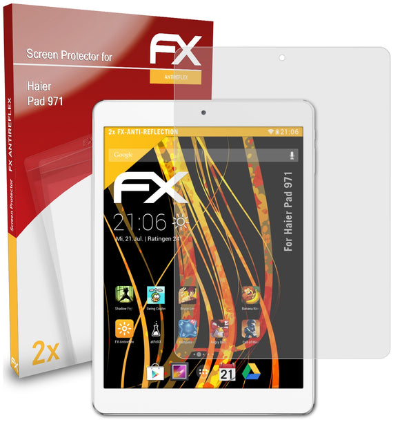 atFoliX FX-Antireflex Displayschutzfolie für Haier Pad 971