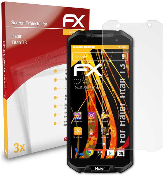 atFoliX FX-Antireflex Displayschutzfolie für Haier Titan T3