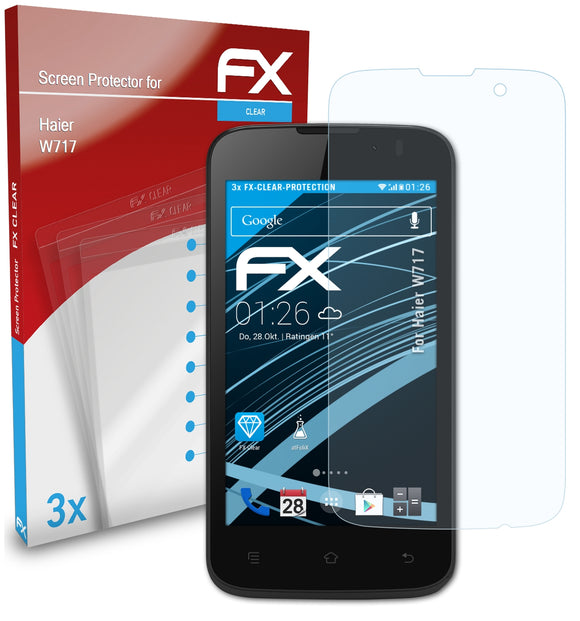 atFoliX FX-Clear Schutzfolie für Haier W717