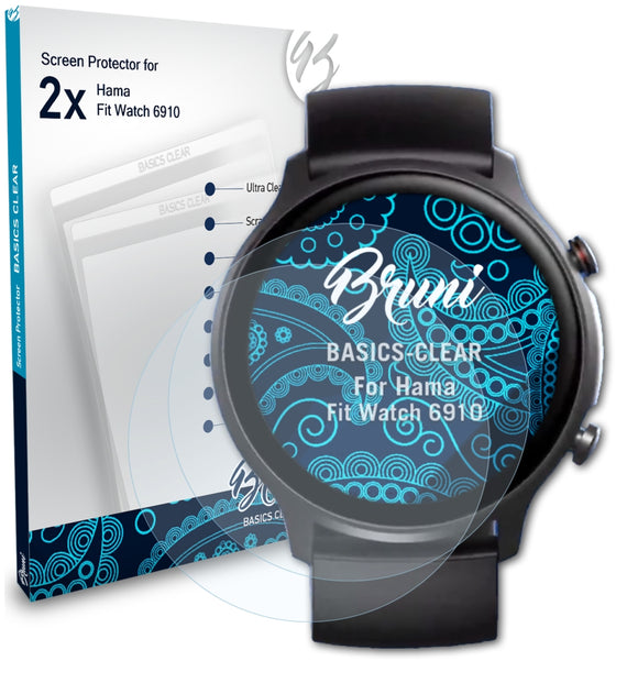 Bruni Basics-Clear Displayschutzfolie für Hama Fit Watch 6910