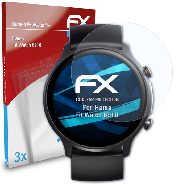 atFoliX FX-Clear Schutzfolie für Hama Fit Watch 6910