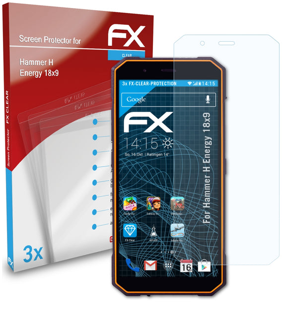 atFoliX FX-Clear Schutzfolie für Hammer H Energy 18x9