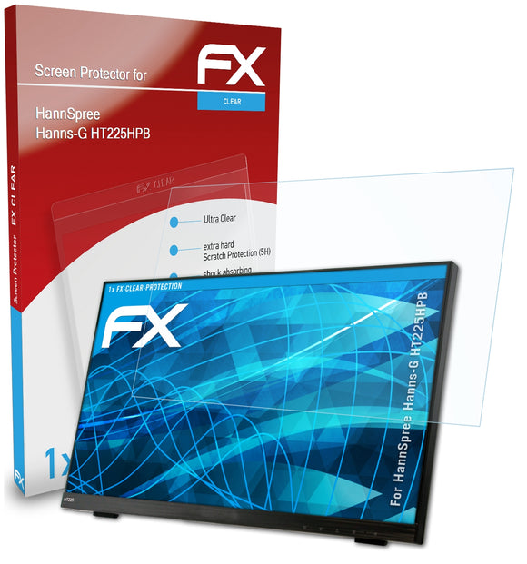 atFoliX FX-Clear Schutzfolie für HannSpree Hanns-G HT225HPB