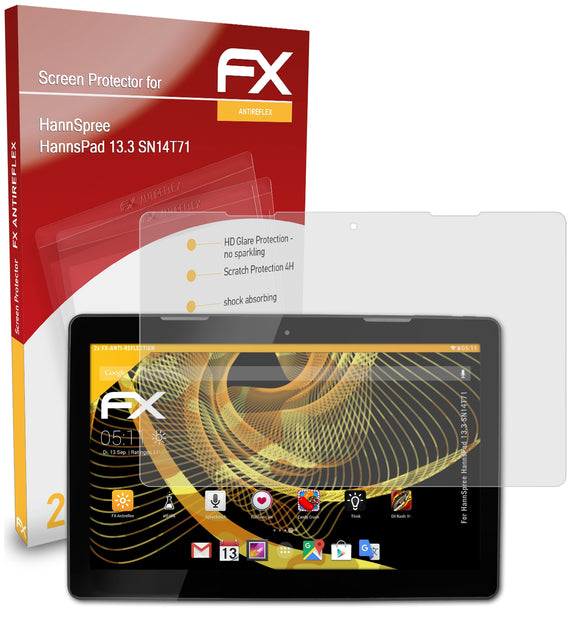 atFoliX FX-Antireflex Displayschutzfolie für HannSpree HannsPad 13.3 (SN14T71)
