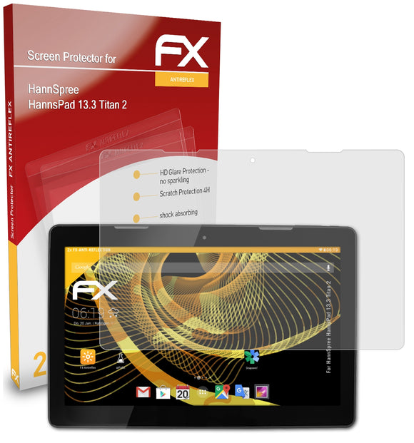atFoliX FX-Antireflex Displayschutzfolie für HannSpree HannsPad 13.3 Titan 2