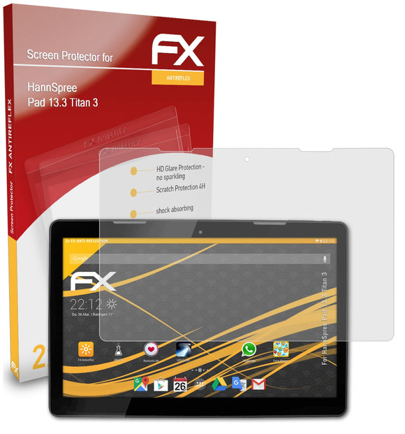 atFoliX FX-Antireflex Displayschutzfolie für HannSpree Pad 13.3 Titan 3