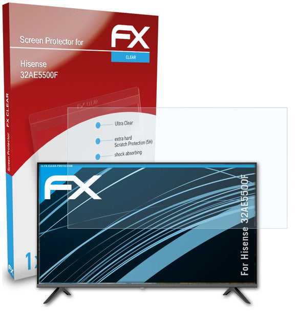 atFoliX FX-Clear Schutzfolie für Hisense 32AE5500F