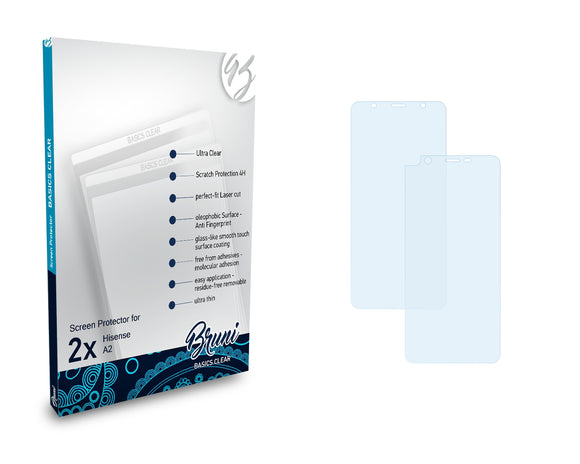 Bruni Basics-Clear Displayschutzfolie für Hisense A2