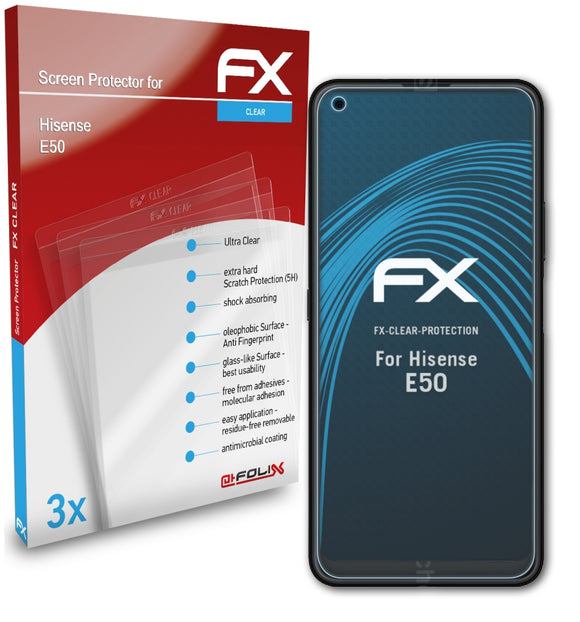 atFoliX FX-Clear Schutzfolie für Hisense E50
