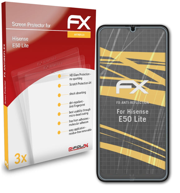 atFoliX FX-Antireflex Displayschutzfolie für Hisense E50 Lite