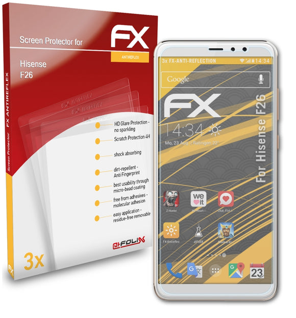 atFoliX FX-Antireflex Displayschutzfolie für Hisense F26