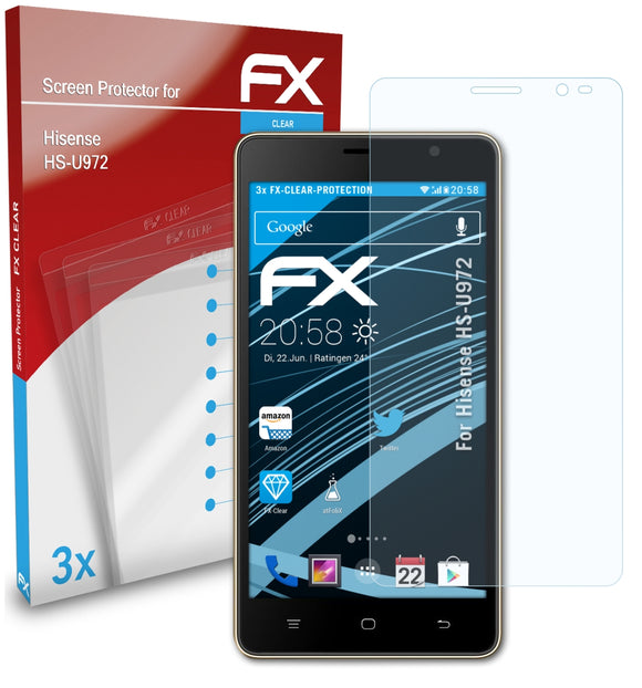 atFoliX FX-Clear Schutzfolie für Hisense HS-U972