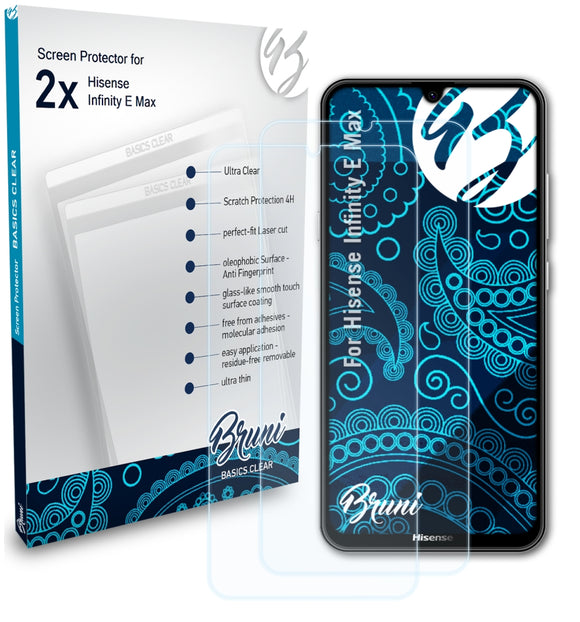 Bruni Basics-Clear Displayschutzfolie für Hisense Infinity E Max